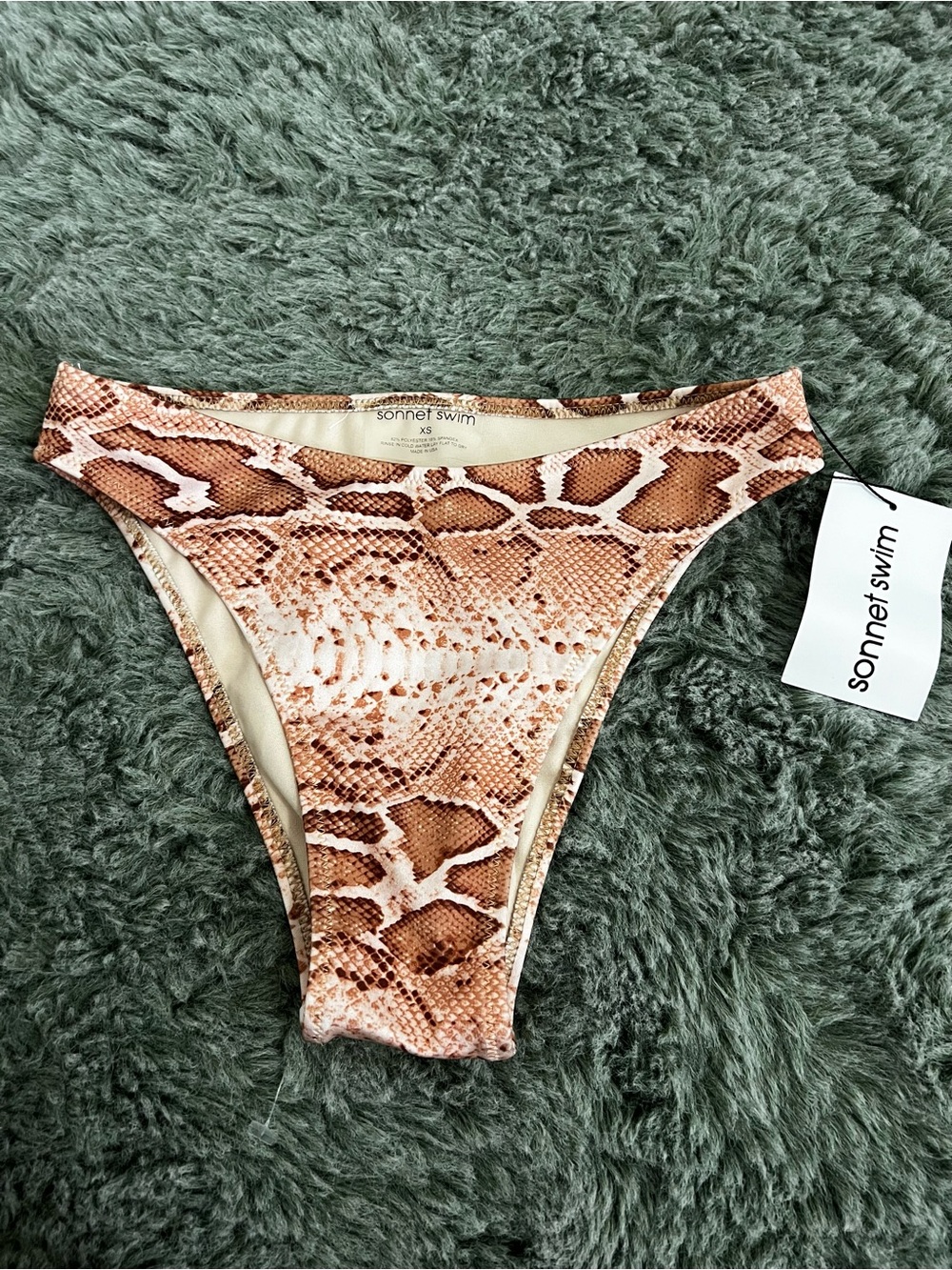 Sonnet Swim Snakeskin Bikini Bottom XS NWT